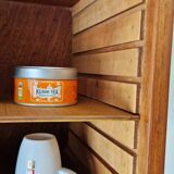 Scandinavian style teak wall or table shelf