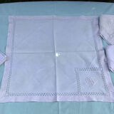 6 Antique Linen Napkins monogram