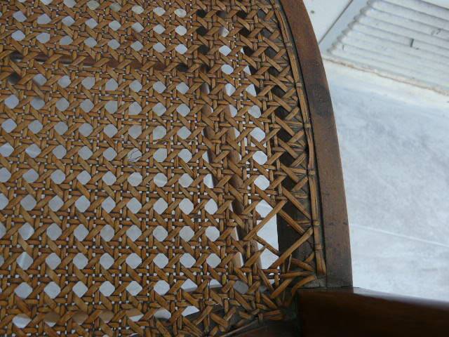 antique caned high chair for children