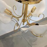 Murano glass leaf chandelier by Franco Luce Italy - 1970