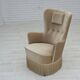 1960s, Danish armchair in green/brown furniture velour, original condition.