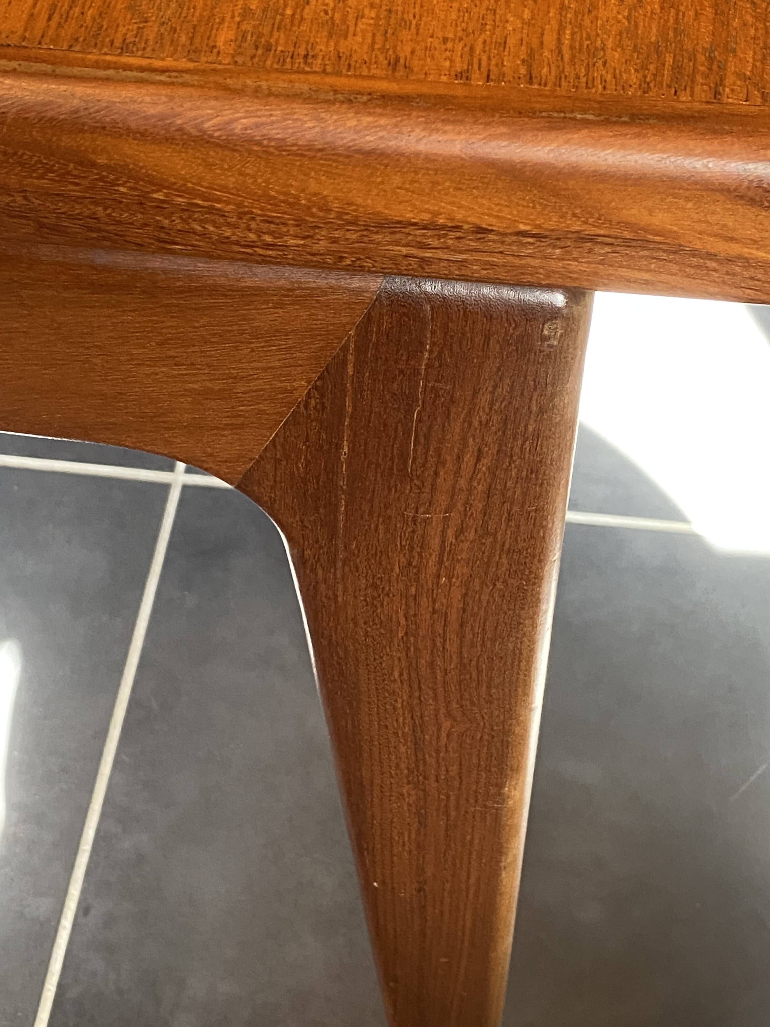 Table extensible scandinave en teck 150/225x86cm vintage an60