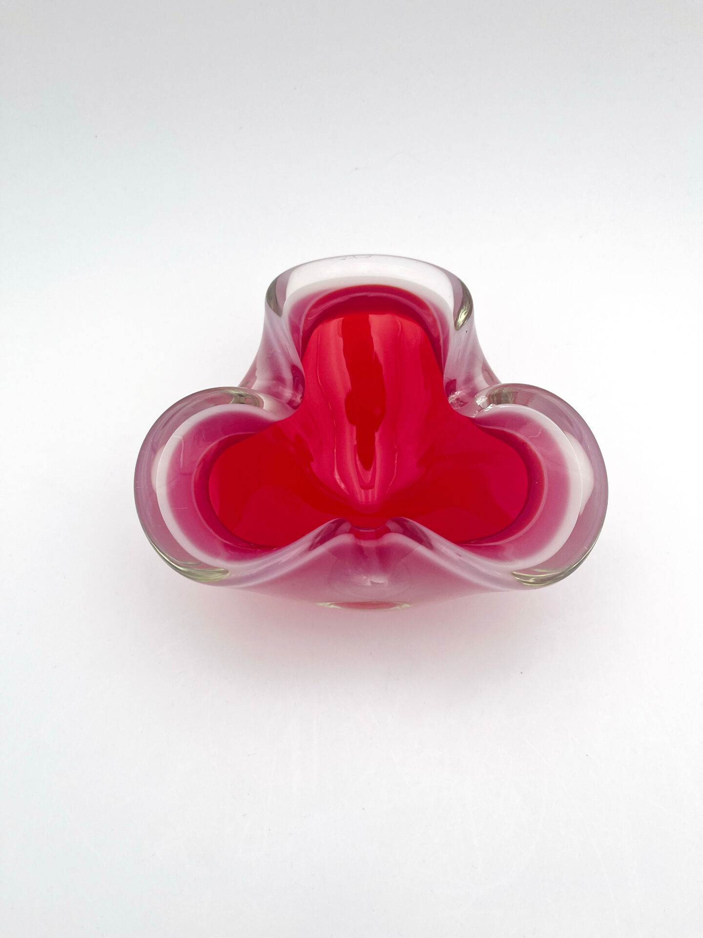 Murano Sommerso Opaline Red Bowl 16cm 882g