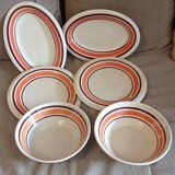 Ensemble de 6 plats de forme vintage