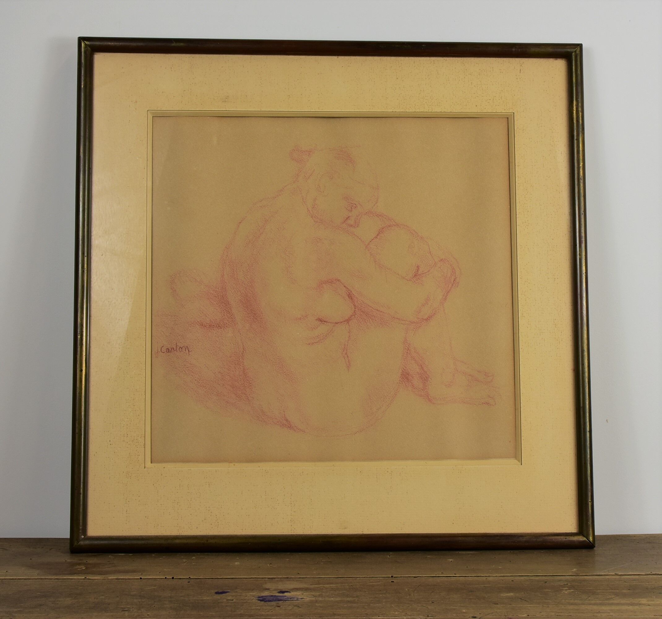 Sanguine "femme nue" by Jean Carton.