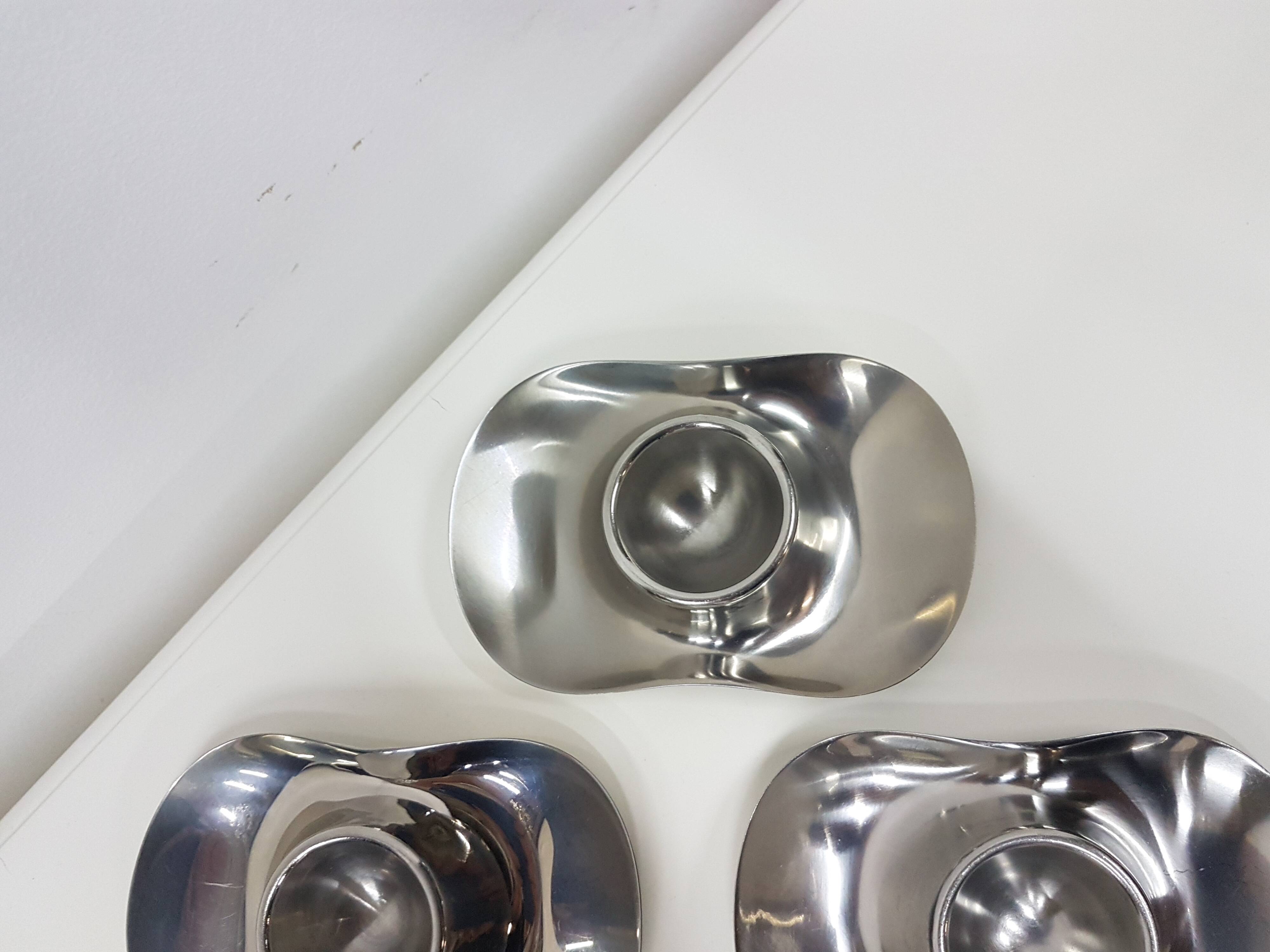 Egg stands, Wilhelm Wagenfeld, Germany, 1960s.