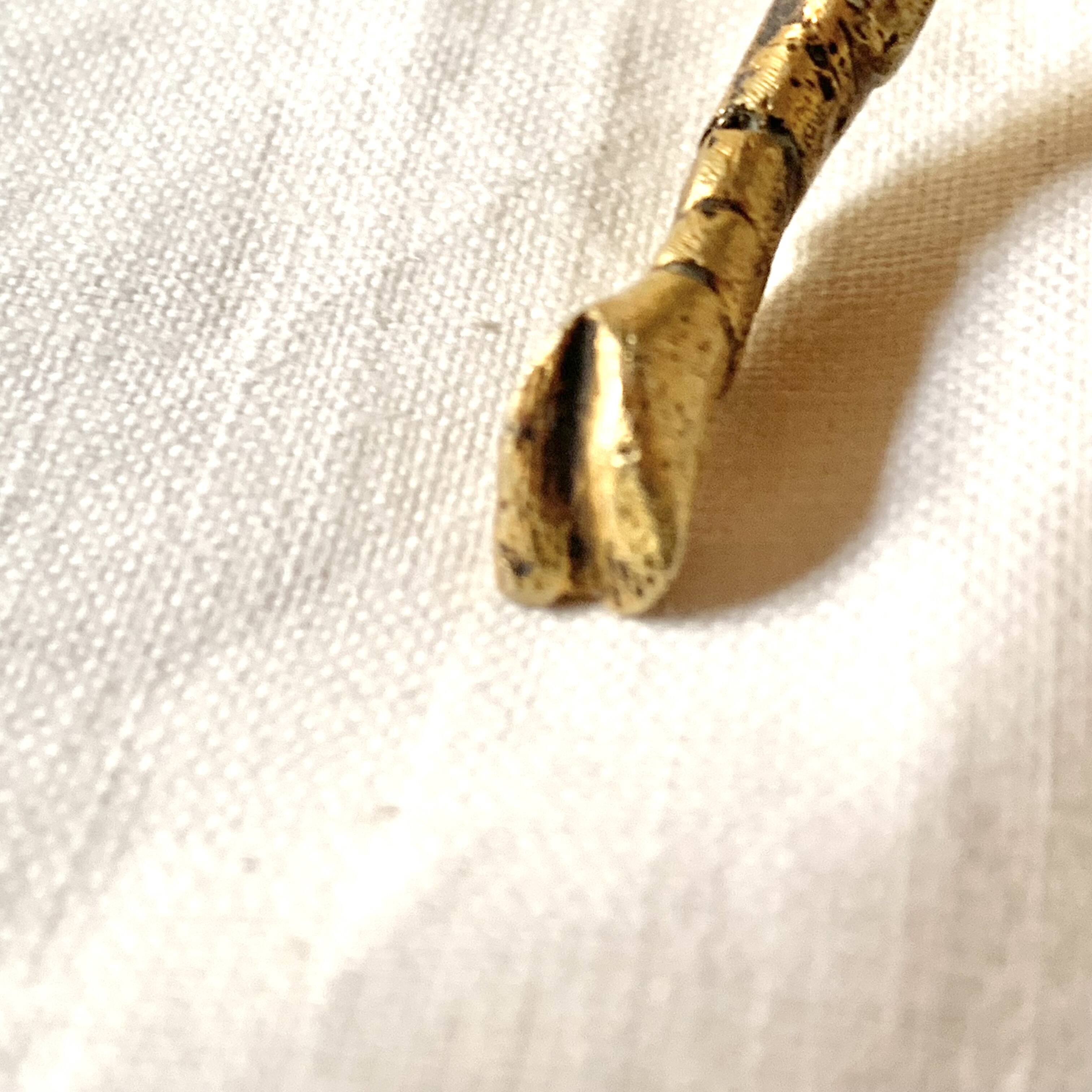 Vintage golden brass scarab