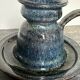 Enameled stoneware candle holder