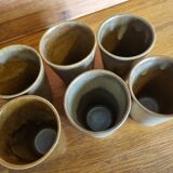 Set of 6 stoneware cups from Digoin.