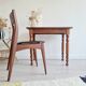 Table ancienne - bureau en bois massif pieds tournés