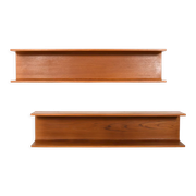 Pair teak wall shelves by Pedersen and Hansen 1960s
