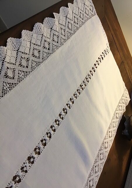Old furniture top embroidery with spindle