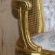 Louis XVI Napoléon III Bergère Canapé in gilded wood
