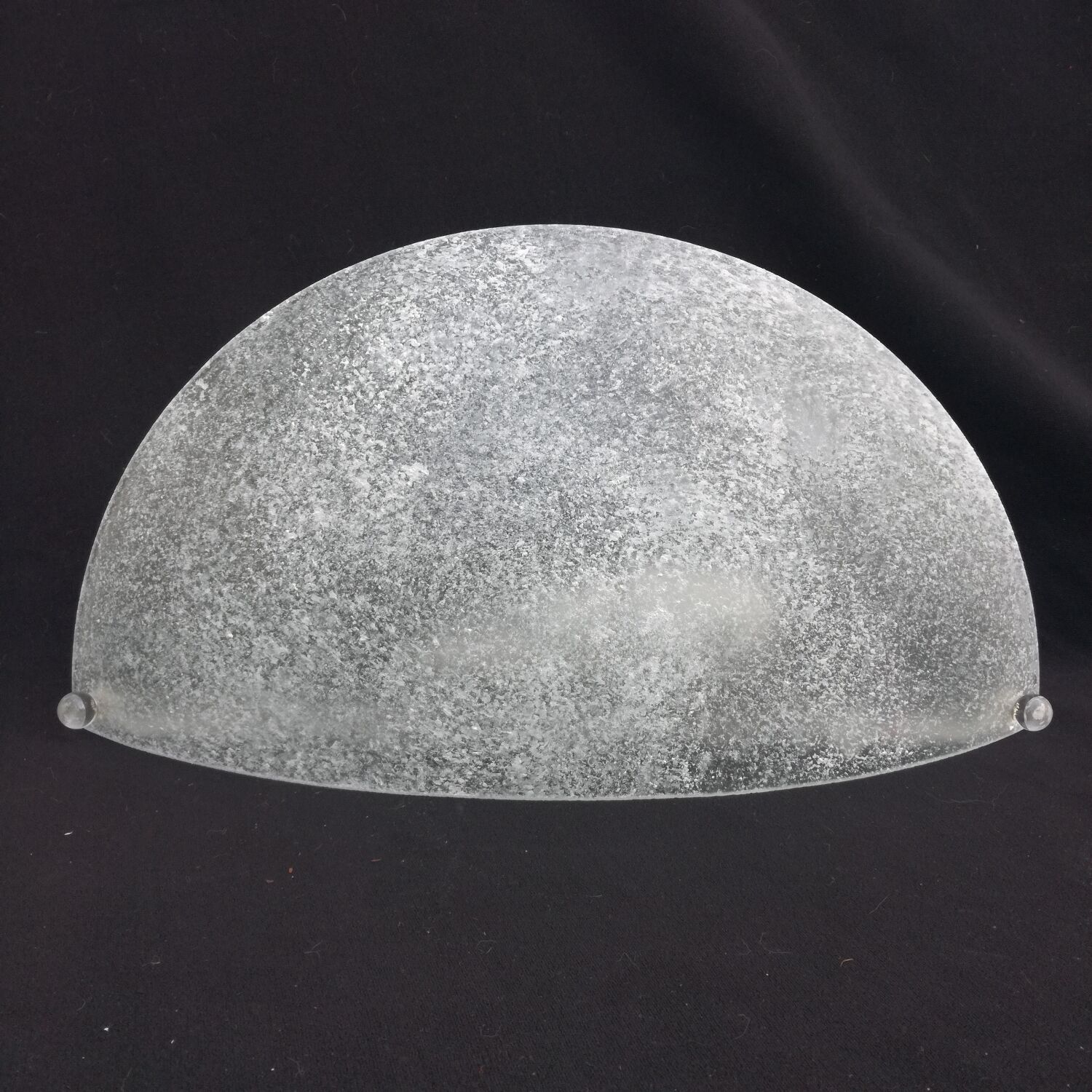 Wall lamp Demi-Lune Drimmer in worked glass 40 cm