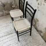 Black Italian rope chairs