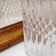 Carafe à whisky verre ciselé années 60