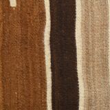 4x5 Camel Brown & Beige Vintage Kilim Rug, 118x161Cm