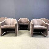 PS142 Easy Chairs by Eugenio Gerli for Tecno, 1970s - set of 5