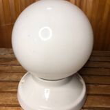 Old White Opaline Wall Lamp + Vintage Ceramic Support