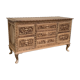Carved solid Padouk chest of drawers 1950