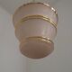 Ceiling light / Art Deco lamp in pink and gold with a glass shade - Silver Fitter