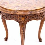 Table with a marble top, France, circa 1870.