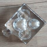 Daum sculpted glass ashtray with ball