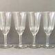 6 chiseled champagne flutes