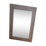 19th century wooden beaded mirror