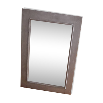 Miroir perles en bois 19ème