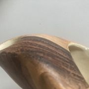 Ceramic vase mid century Grandjean in Vallauris faux bois 1960