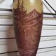 Très grand Vase en pate de verre – décor paysage montagneux – H 50 cm