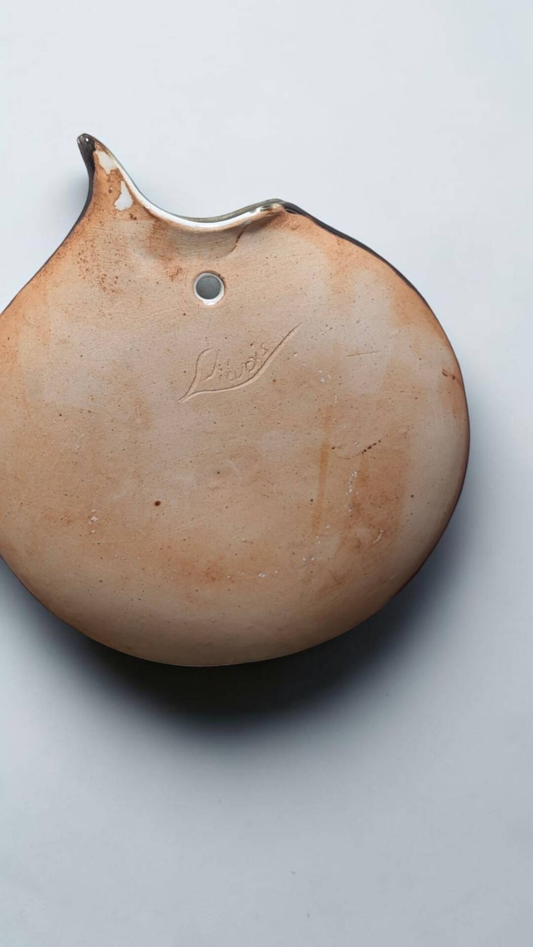 Wall vase in ceramic signed Liévois – piece of French craftsmanship