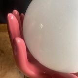 Pink ceramic hand lamp