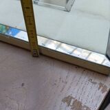 Large vintage tufted velvet mirror