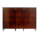Grande armoire Art Déco à 5 portes en acajou flammé, années 1920 – 1930