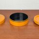 German space age Mid-Century Modern coasters with box, 1960s, set of 7