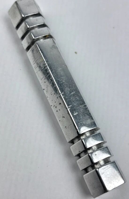 Set of 12 chrome metal knife rests by Louis Prodhon, Art Deco.