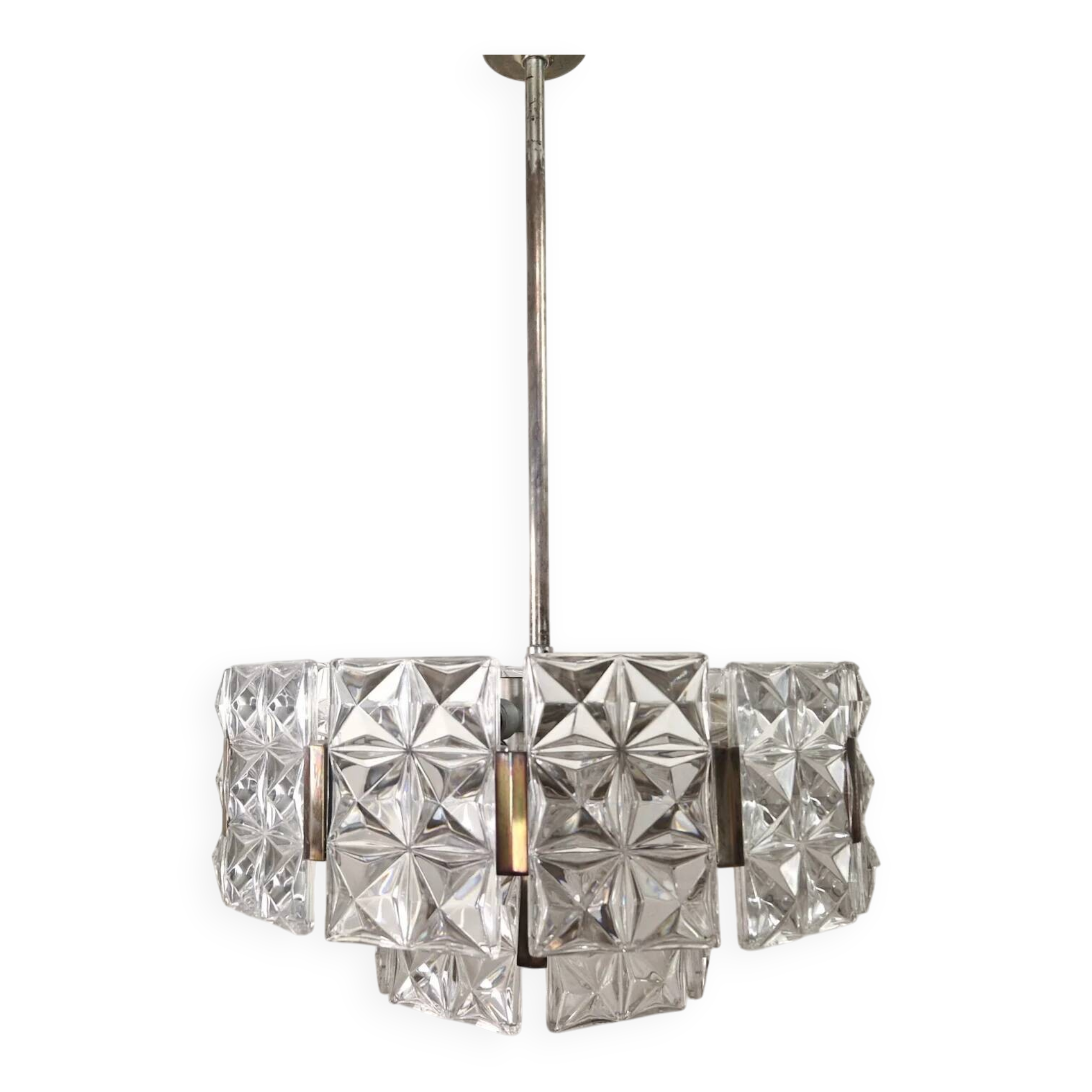 Vintage Hillebrand crystal chandelier, 1960s