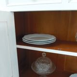 Small Louis Philippe sideboard of beautiful craftsmanship re-enchanted in pearl gray.