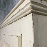 Old wardrobe, aged white patina