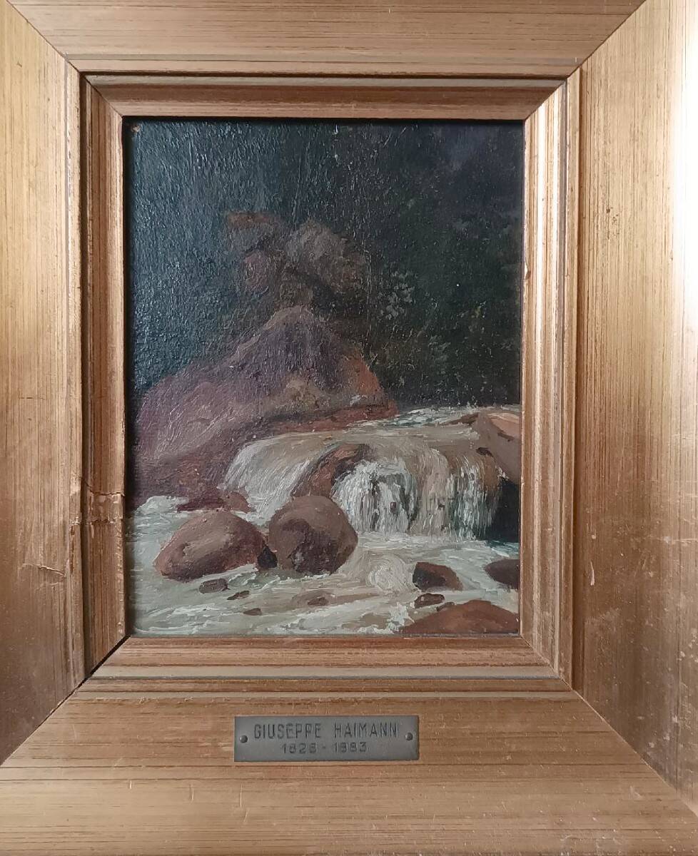 Oil painting on panel, Giuseppe Hainmann (Milan 1828-Alexandria, Egypt 1883)