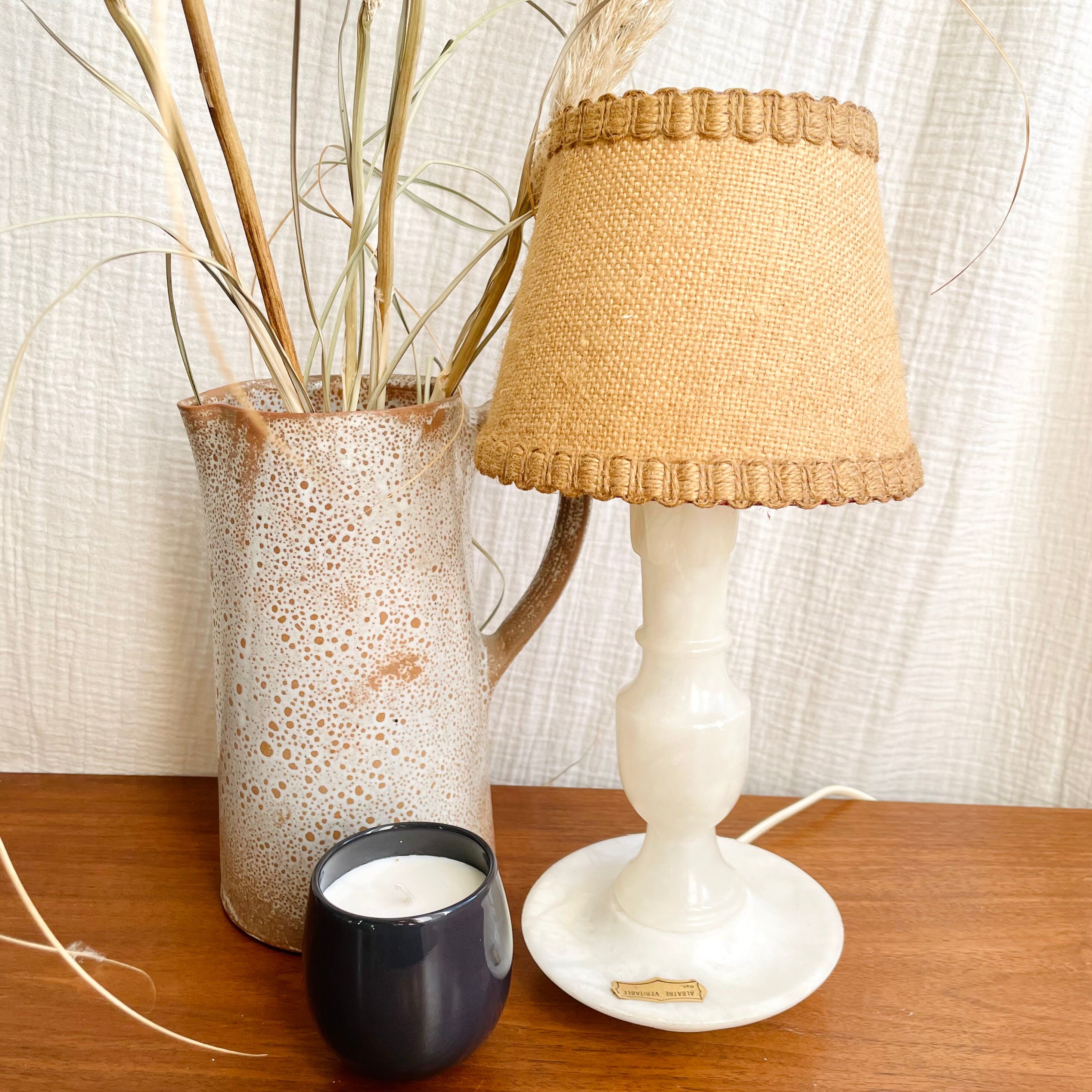 Bohemian lamp in alabaster