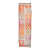 Tapis de couloir vintage turc rose et orange 3x10, 91x316 cm