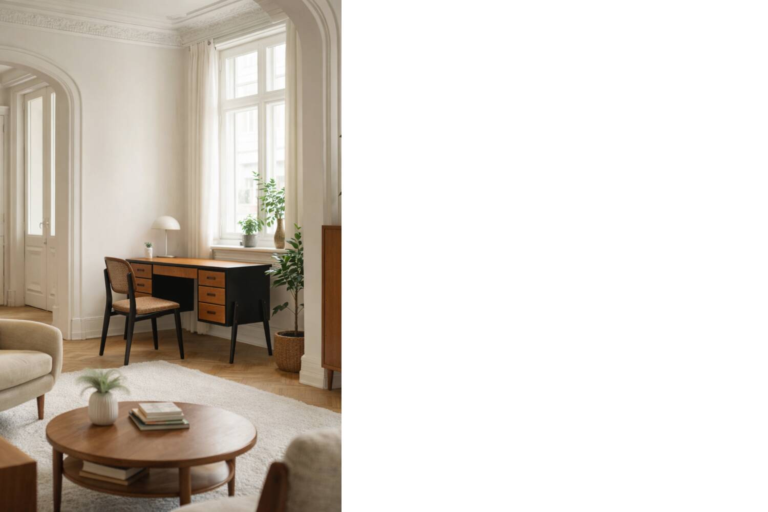 Vintage Mid-Century Swedish Modern Teak Desk, 1960s