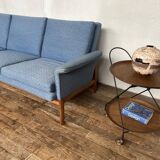 Scandinavian sofa model Jupiter 218 in teak fabrics of vintage origin