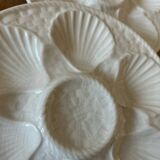 6 oyster plates in barbotine