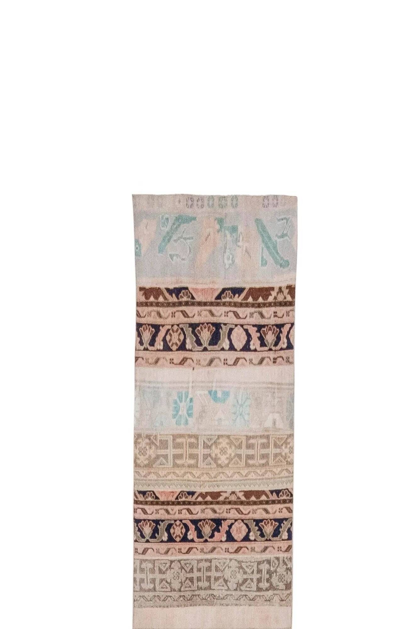 Vintage Turkish hallway rug 80x1 cm