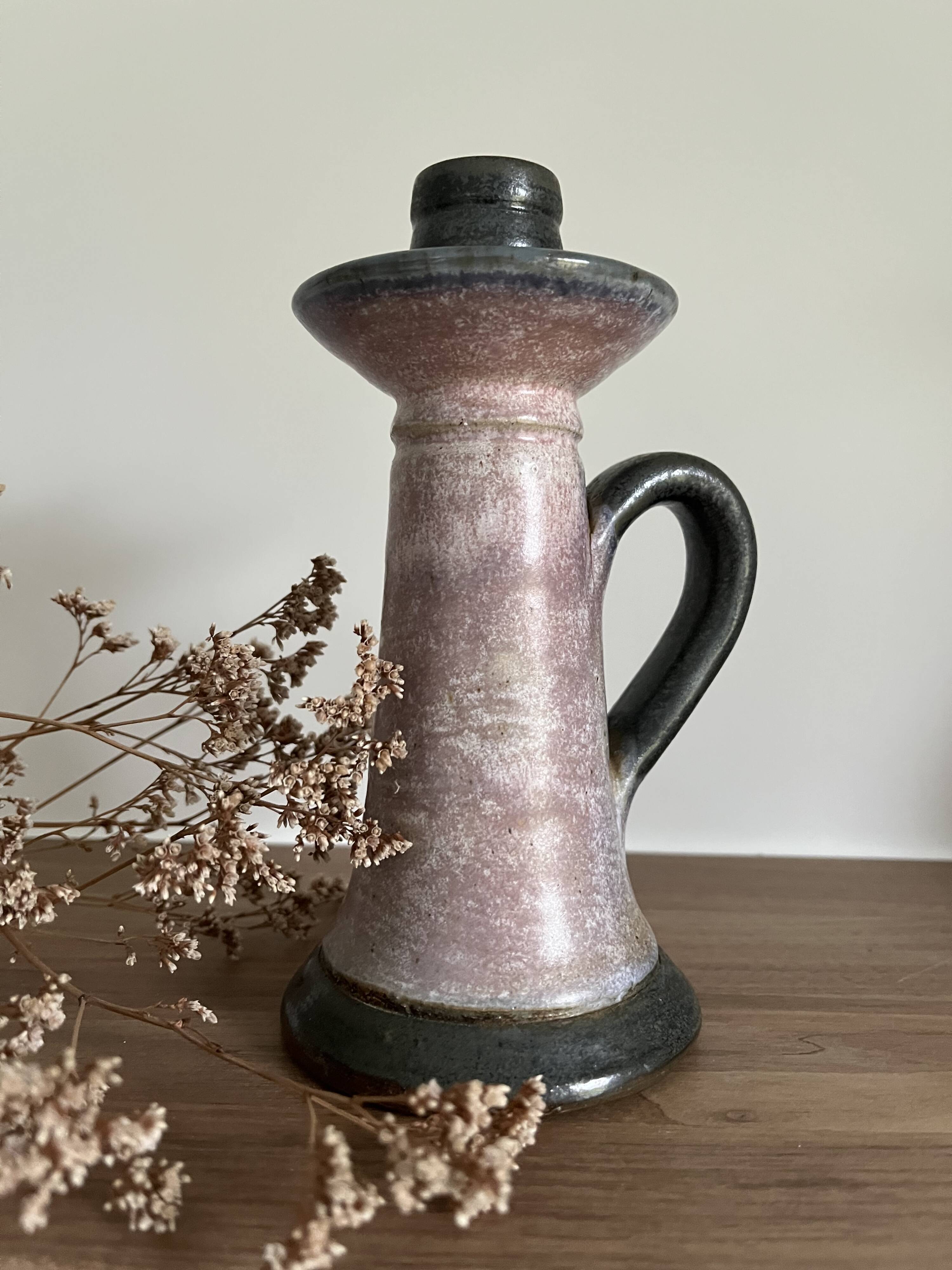 Stoneware candle holder