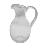 Biot 1980s bubbled glass carafe